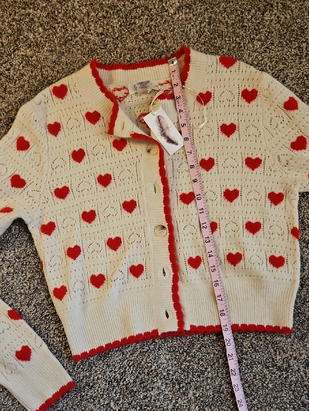 NWT Jessica Simpson Hearts Sweater - Picture 6 of 7